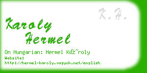 karoly hermel business card